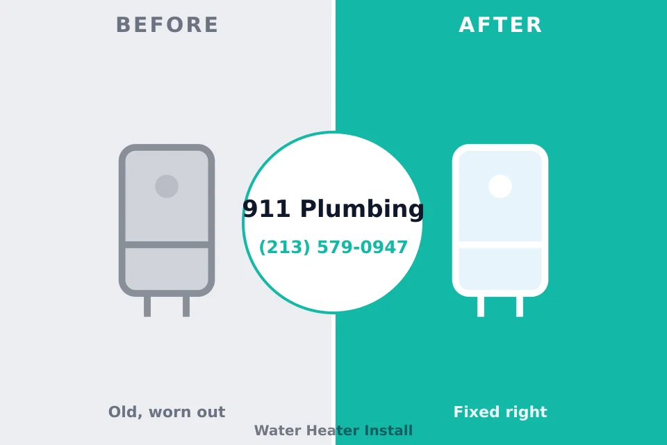 Before and after: plumbing repair Lake Holiday, VA